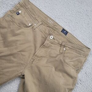 AG Adriano Goldschmied Matchbox Slim Straight Khaki Pants Mens Size 36R